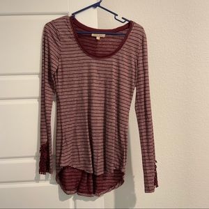 Black Swan long sleeve top with lace sleeves